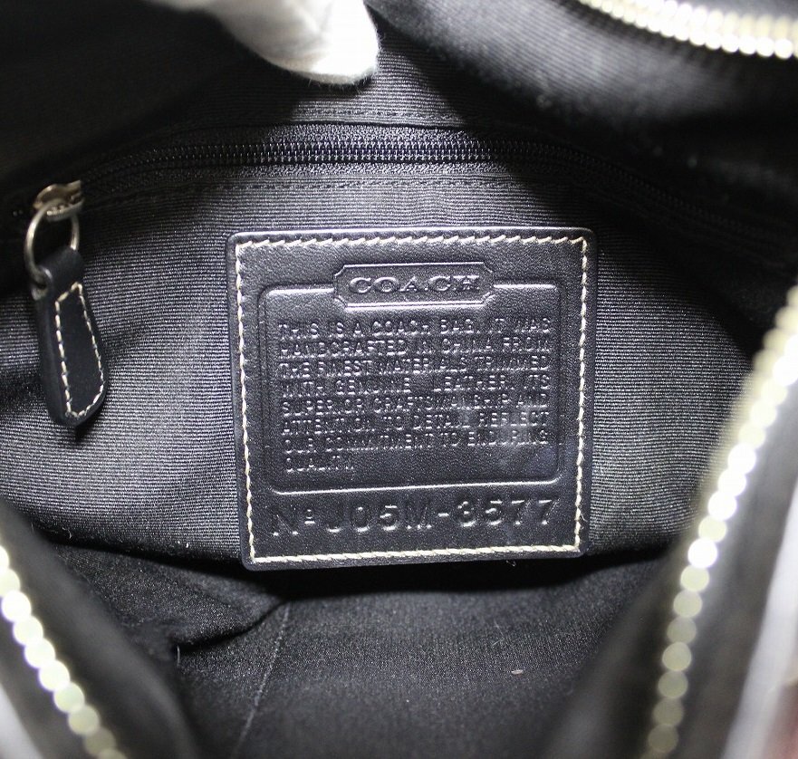 COACH コーチ 3577 ハンドバッグ ショルダーバッグ　シグネチャ　ブラック_画像9