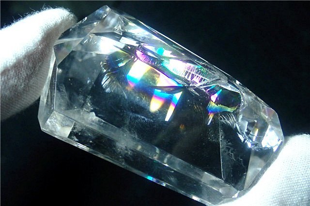 AAA級☆高透明度レインボー天然水晶原石179B3-78B08bの画像2