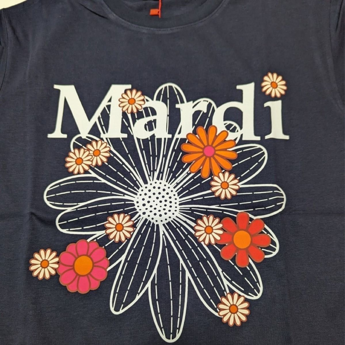 マルディメクルディ Mardi Mercredi Tシャツ ネイビー×ホワイト