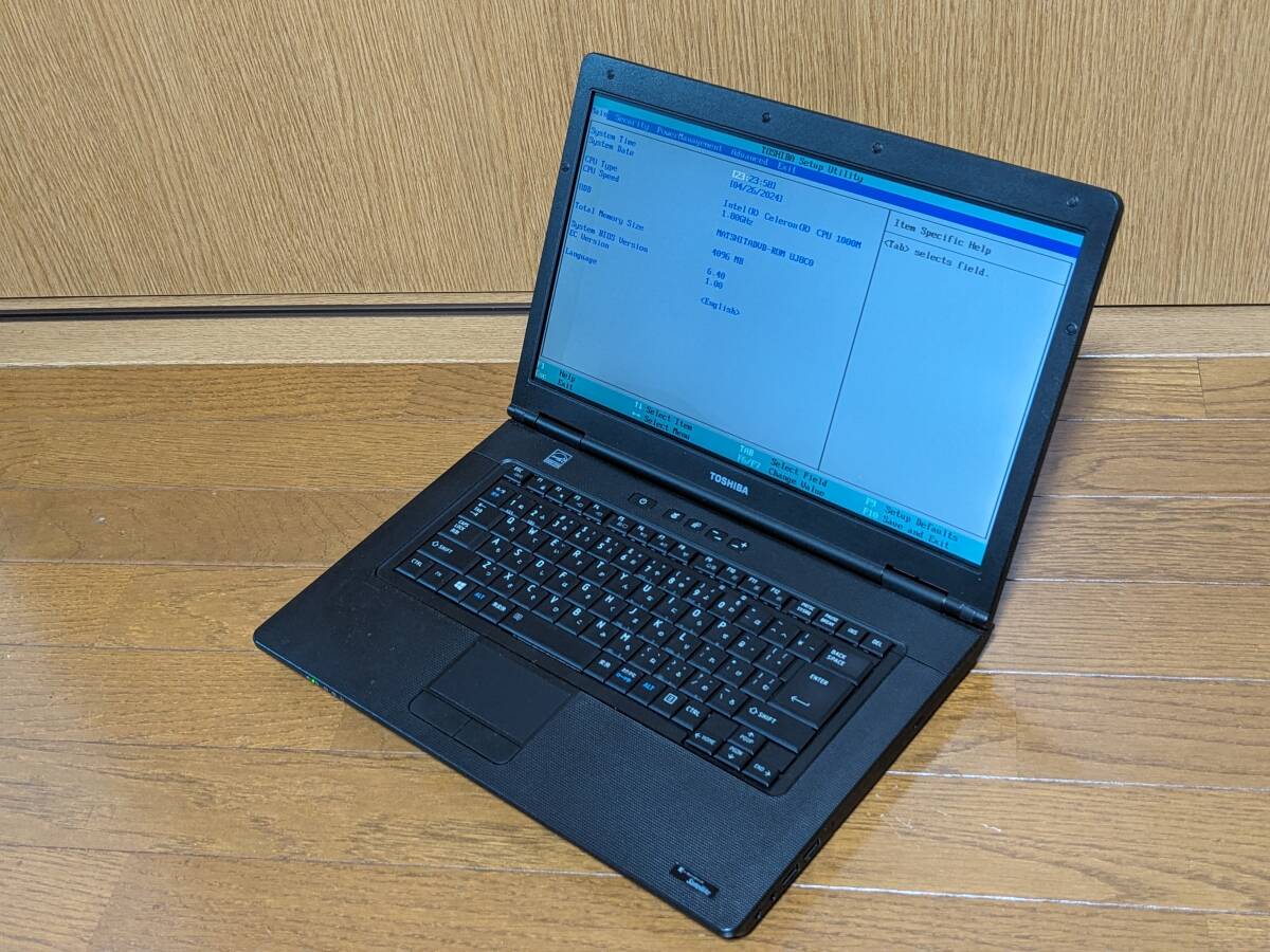 【ジャンク】東芝 dynabook Satellite B452/H (15.6インチ/Celeron 1000M/4GB/HDDなし) BIOS起動確認 詳細不明_画像1