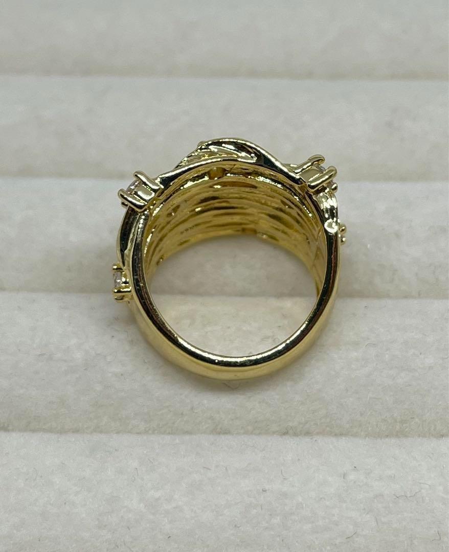 054b3リング　指輪　ジルコニア　シルバー　アクセサリー　石　プチプラ
