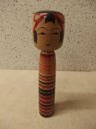 0540104a【篠木利夫 六十八才 土場系 伝統こけし】中古品/H31cm程度/木工 工芸品 置物_画像1