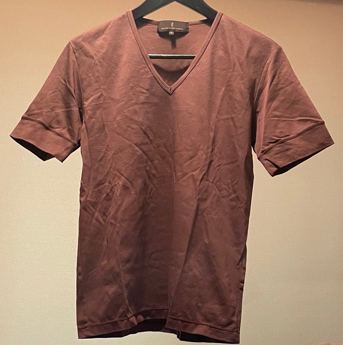 トランスコンチネンツ　Tシャツ　カットソー  Ｖネック 半袖 トップス