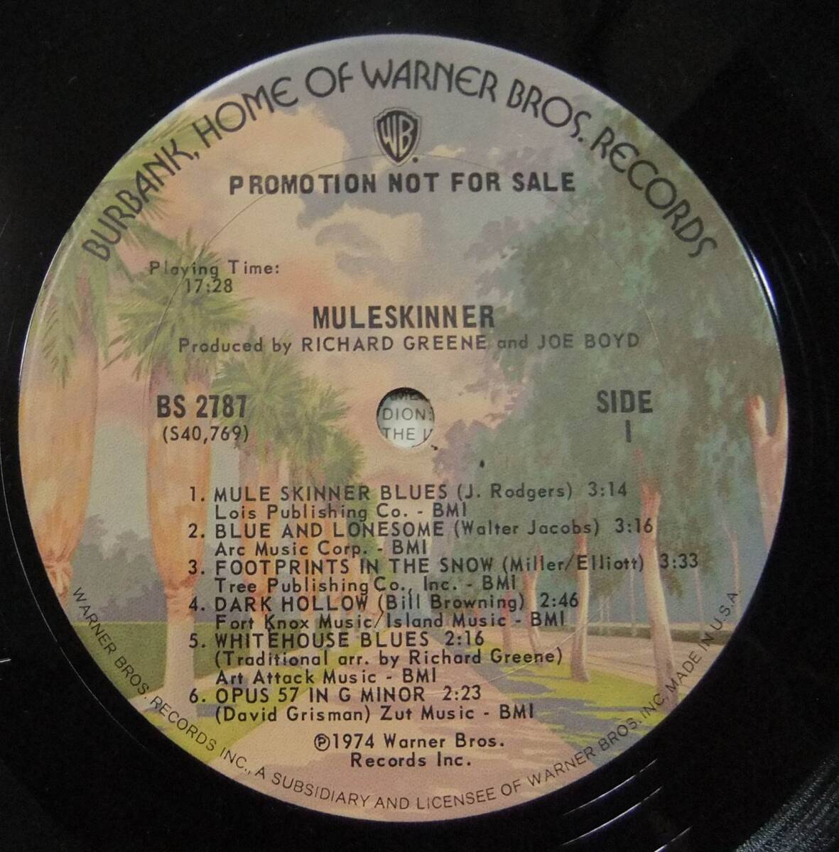 Muleskinner / Muleskinner / '74US Warner Bros. Records / 初盤オリジナル / Promo copy / Richard Greene人脈図付き_画像9