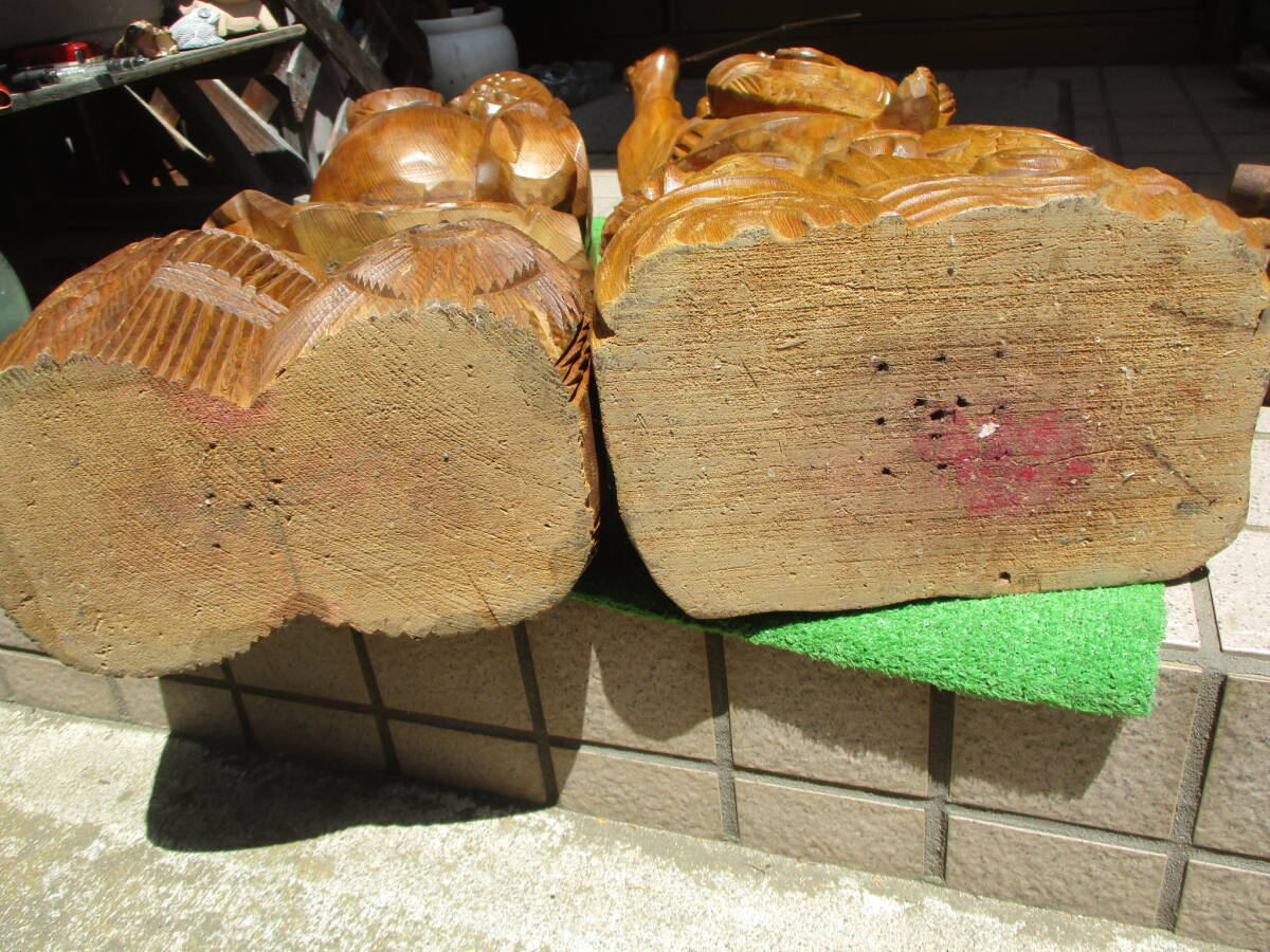 木彫りの置物・大黒恵比寿様・・工芸品の画像10