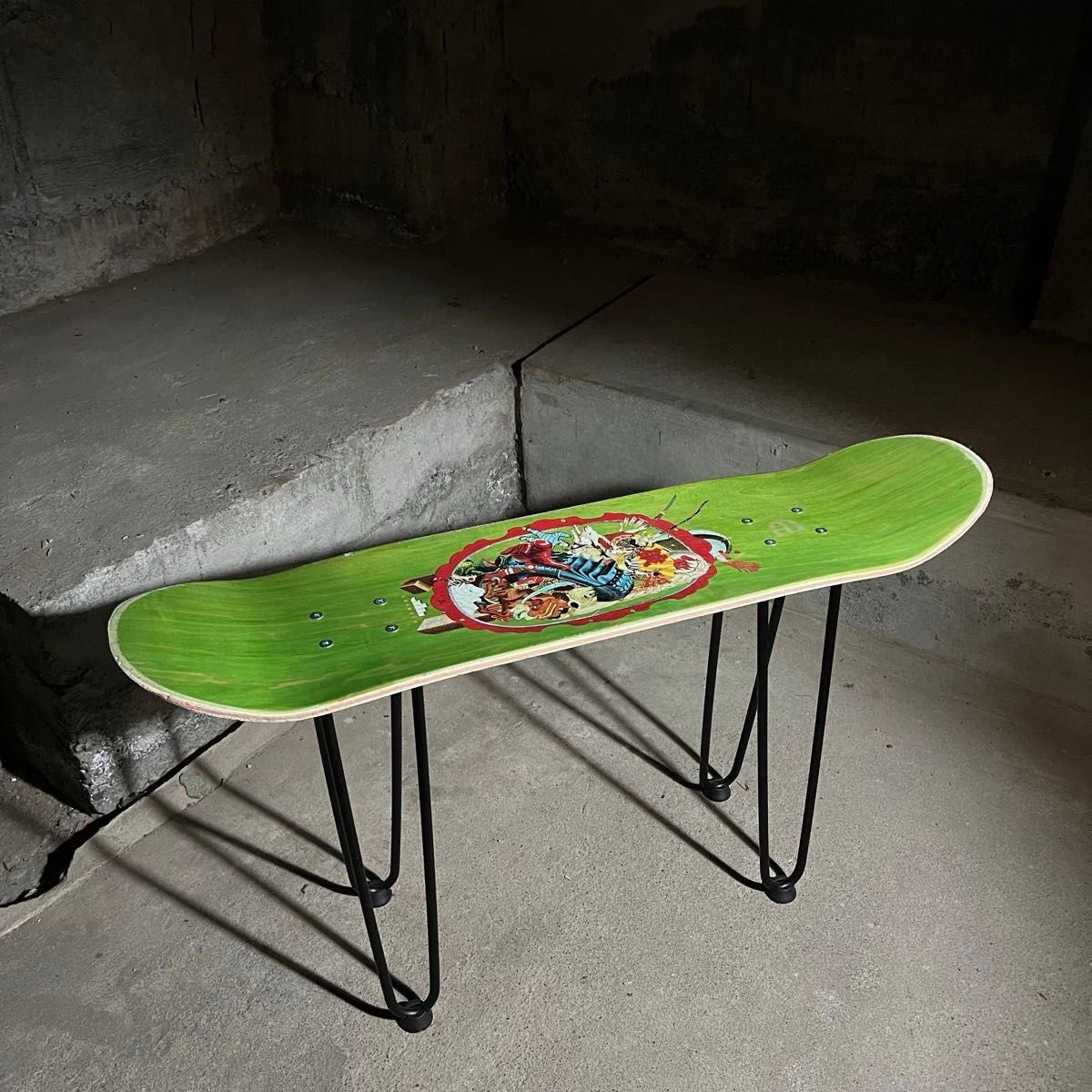 ●スケートボード　スケボー　サイドテーブル　椅子　イス　チェア　ベンチ　スツール　ローテーブル　ミニテーブル　テーブル　115