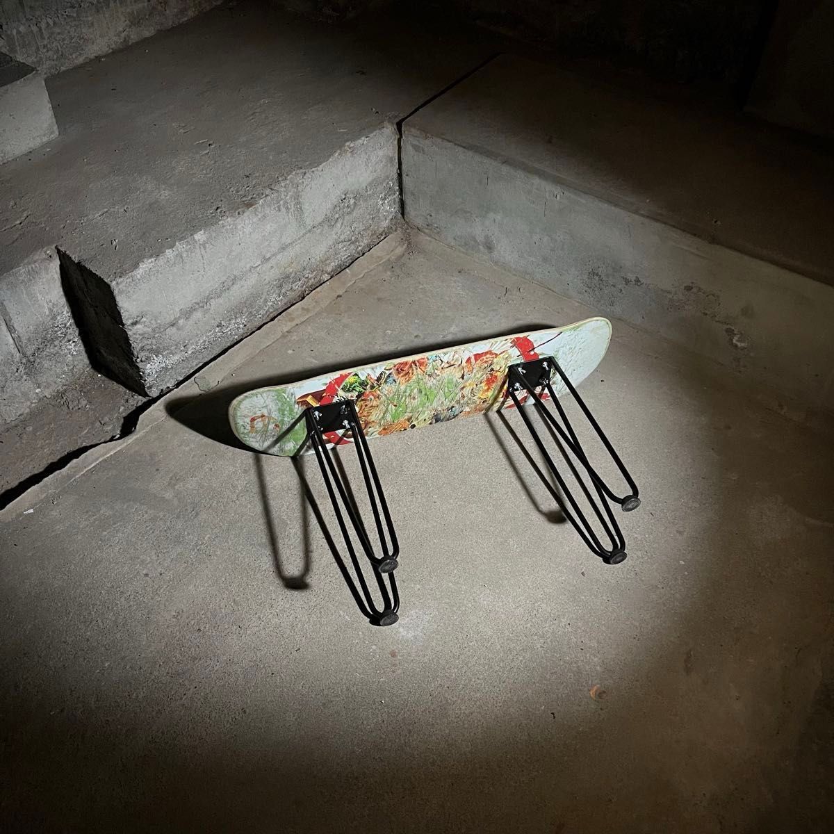 ●スケートボード　スケボー　サイドテーブル　椅子　イス　チェア　ベンチ　スツール　ローテーブル　ミニテーブル　テーブル　115