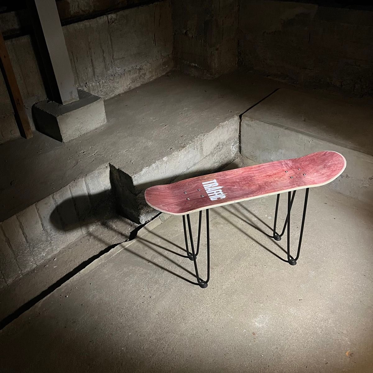 ●スケボー　スケートボード　スツール　ベンチ　イス　チェア　サイドテーブル　ローテーブル　コーヒーテーブル　125