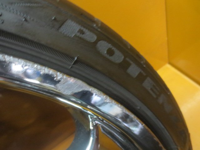 ☆スピスタ☆タイヤホイール カールソン メッキ ディッシュ セルシオ クラウン マジェスタ 114.3-5 225/35R19 255/35R19 R19253 中古 16-18_画像5