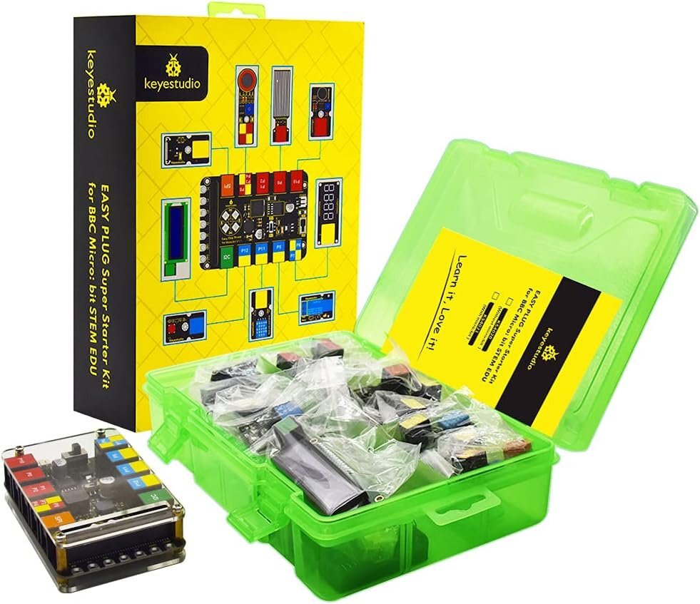 KEYESTUDIO キースタジオ Microbit Super Easy Plug Starter Kit KS4020 初心者向け 新品 開封済 未使用 KJ17_B2308Z785_イメージです