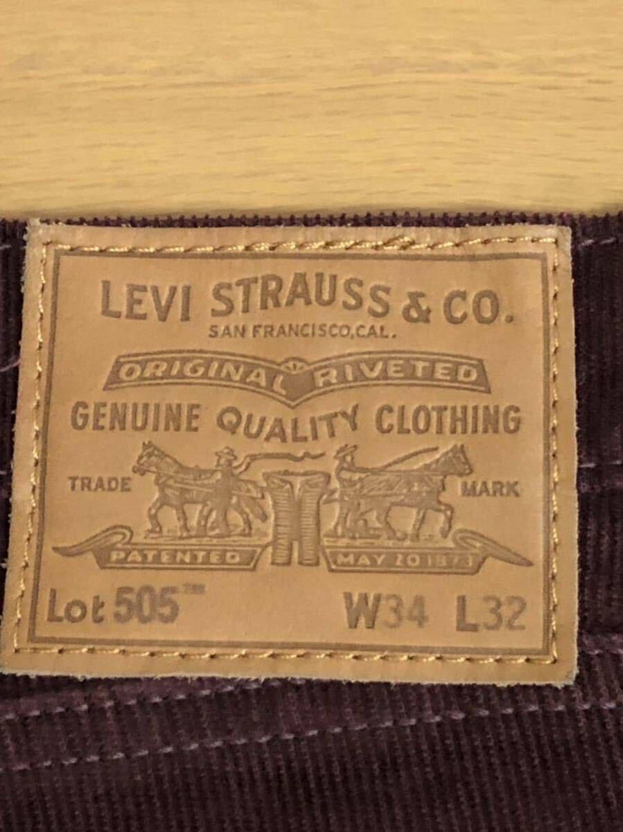 Levi's 505 REGULAR FIT CORDUROY W34 L32