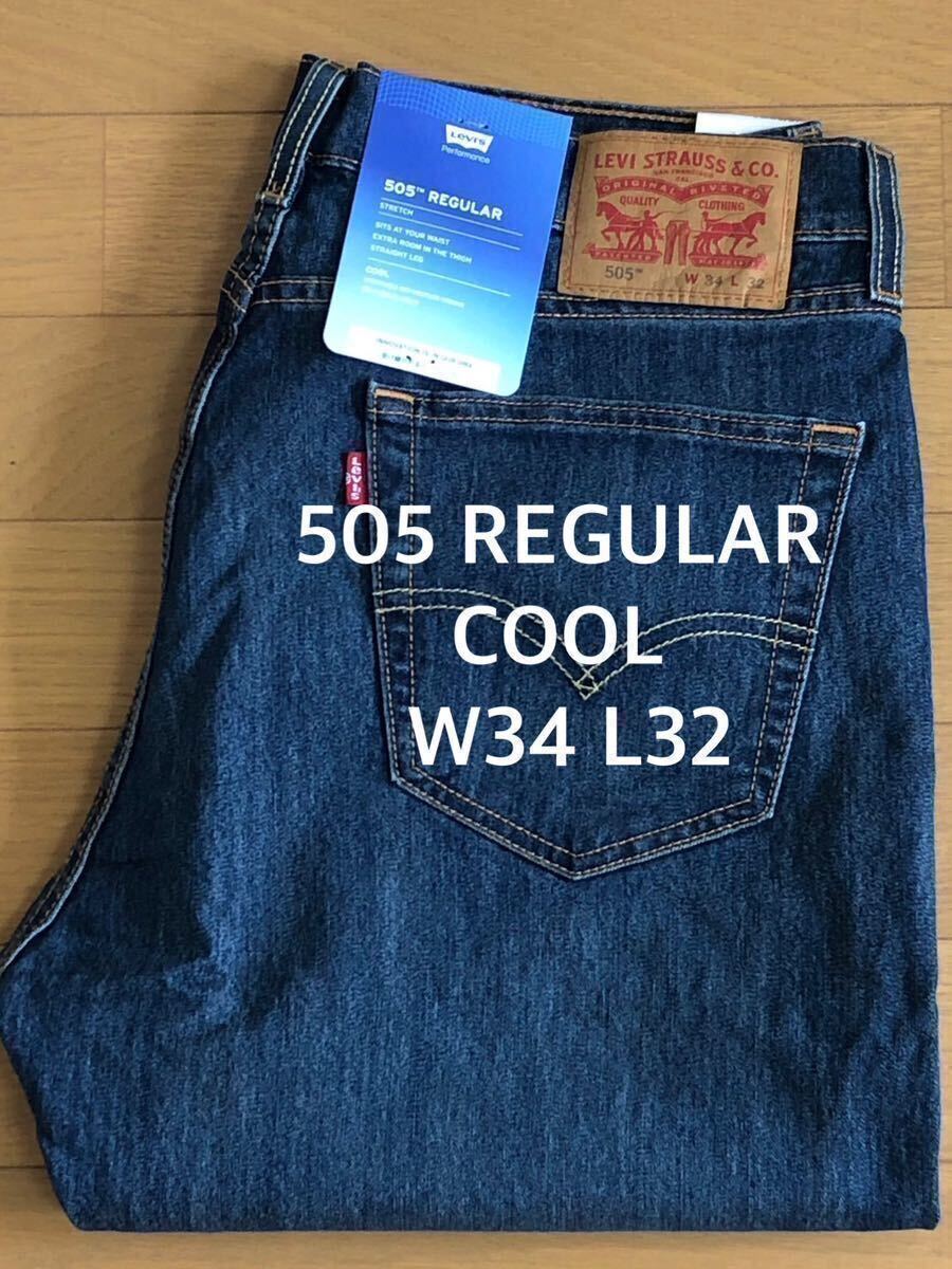 Levi's 505 REGULAR FIT WORN IN DARKINDIGO COOL W34 L32