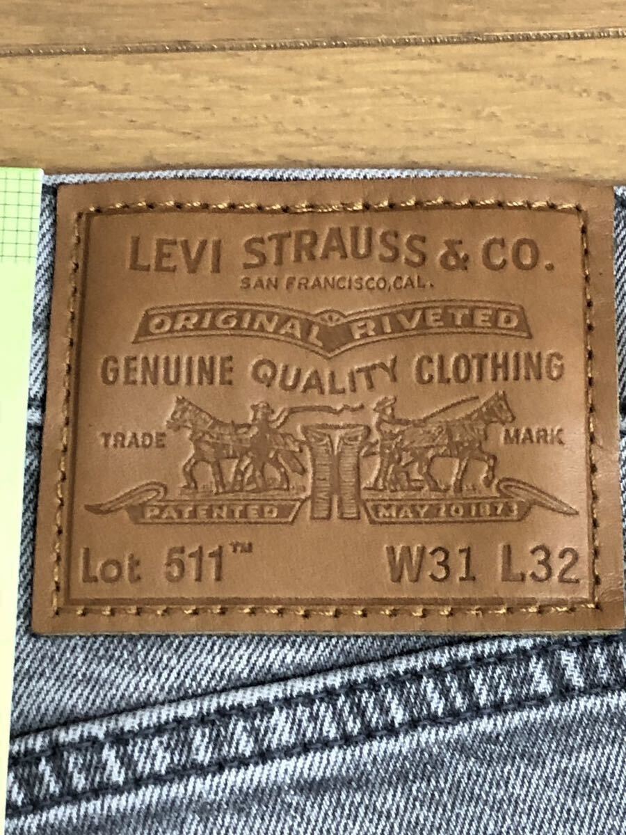 Levi's 511 SLIM GRAY STONEWAS W31 L32_画像5