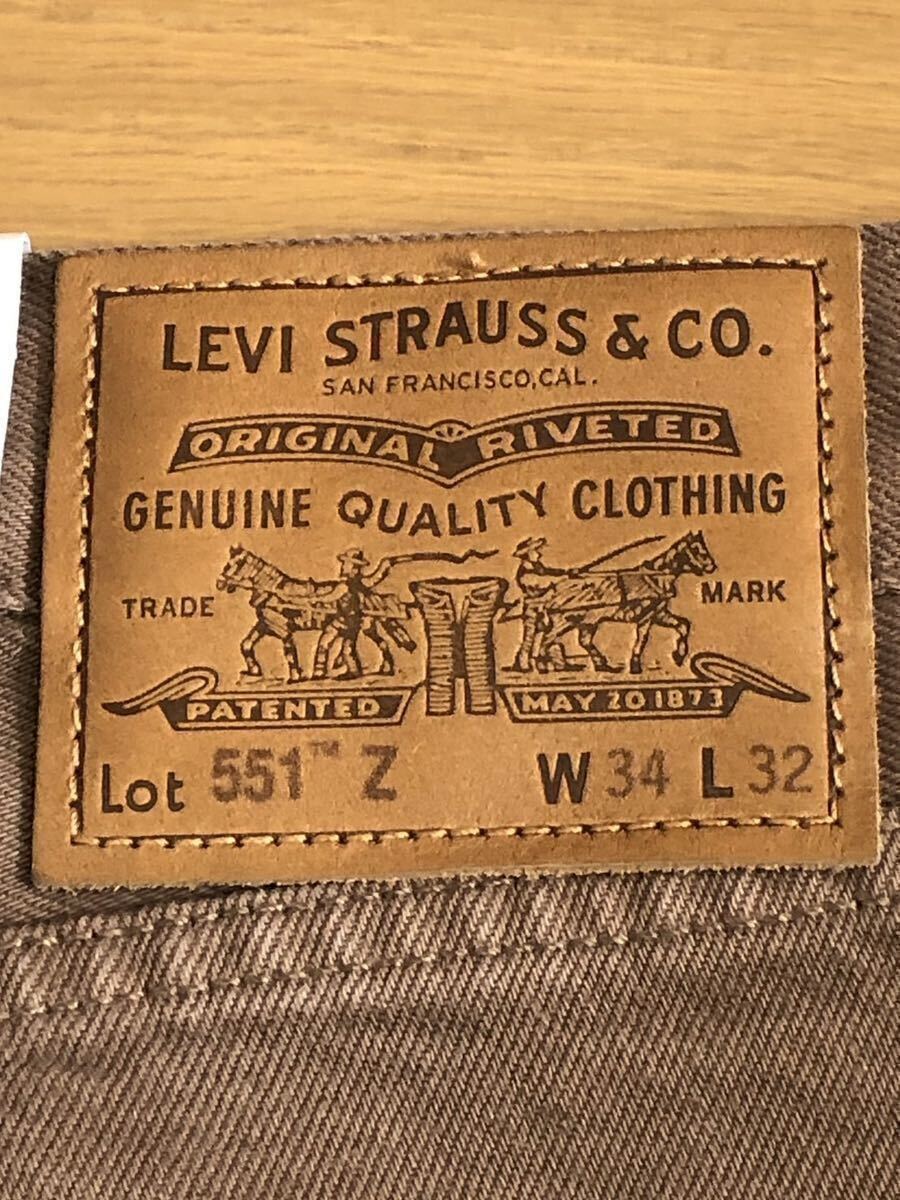 Levi's 551Z AUTHENTIC STRAIGHTブラウンW34 L32_画像5