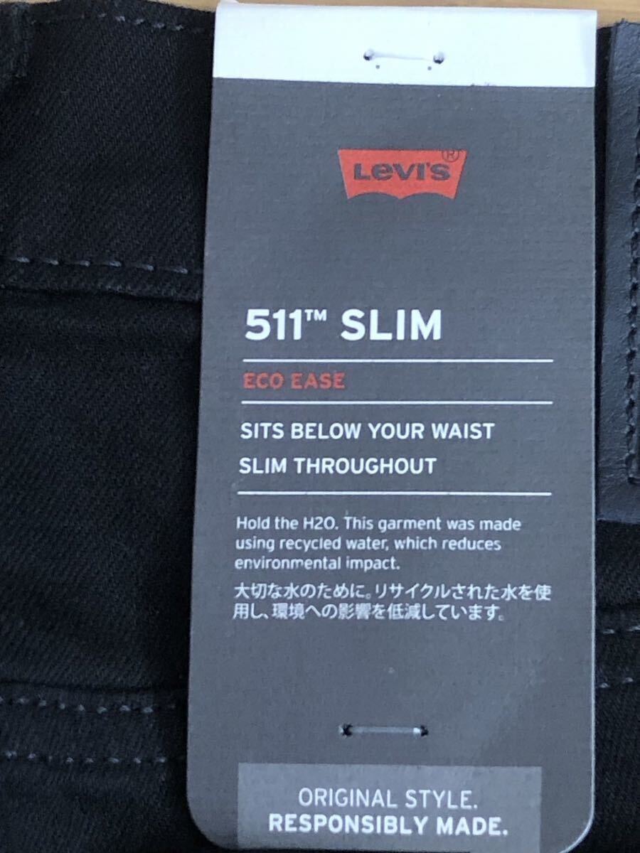 Levi's 511 SLIM FIT BLACK NIGHTSHINE W33 L32_画像7