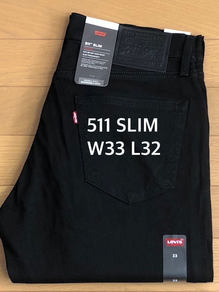 Levi's 511 SLIM FIT BLACK NIGHTSHINE W33 L32_画像1