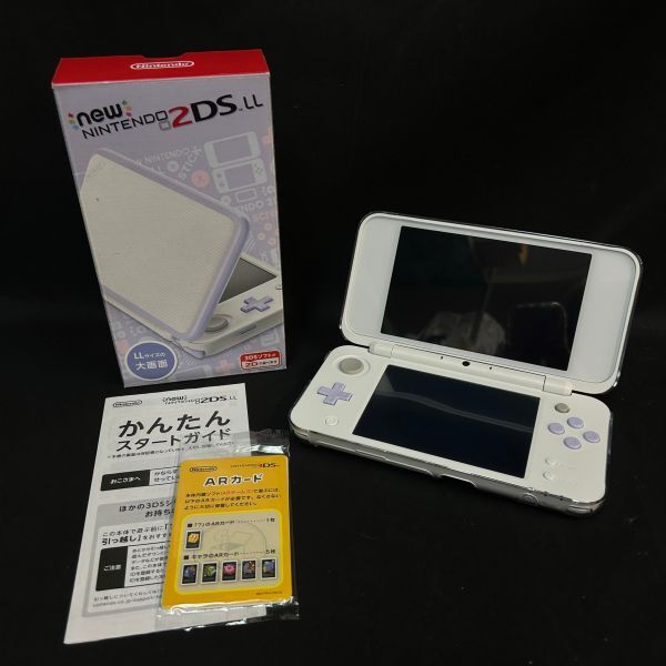 FEc175D06 ニンテンドー 2DS LL ホワイト ラベンダー Nintendo 任天堂 本体 JAN-001 箱付き_画像1