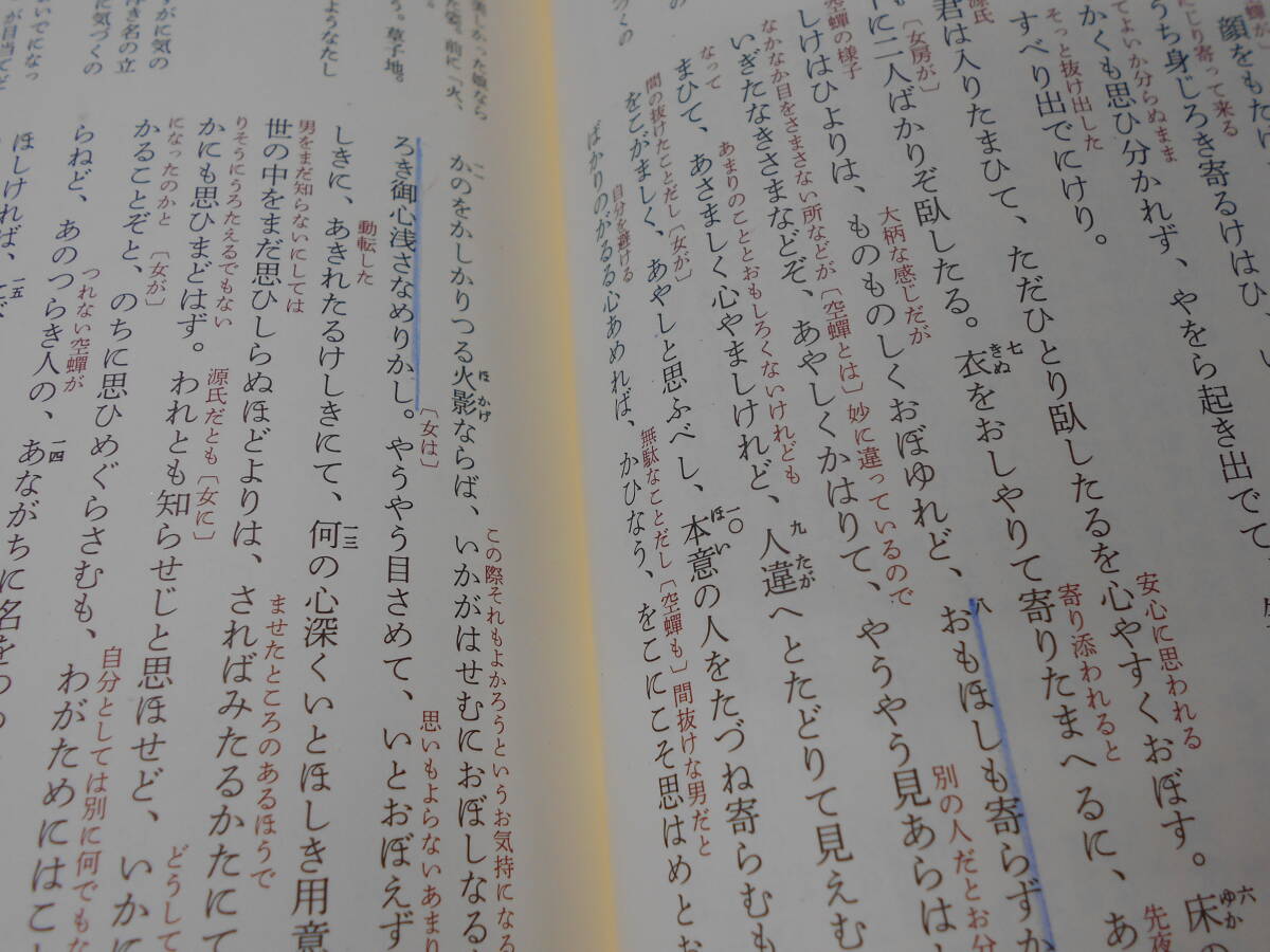 【書き込みあり】新潮日本古典集成　源氏物語 　全8巻揃いセット　新潮社_画像8