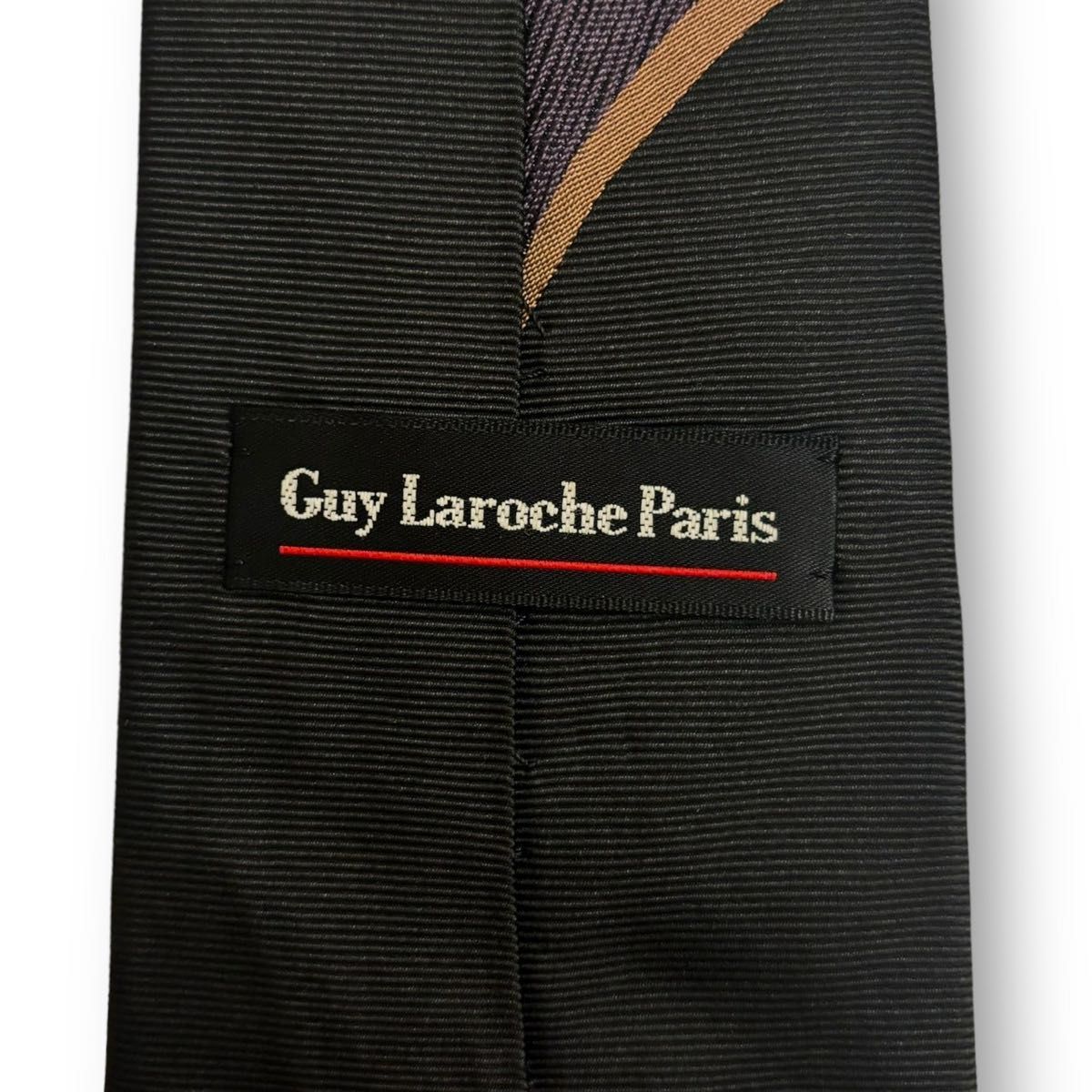 Guy Laroche Paris  ブラック ジャガード 高級シルク