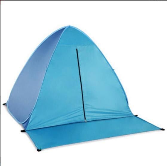 ポップアップテント ワンタッチテント ブルー 青色 カーテン 有り 紫外線対策 人気_画像4