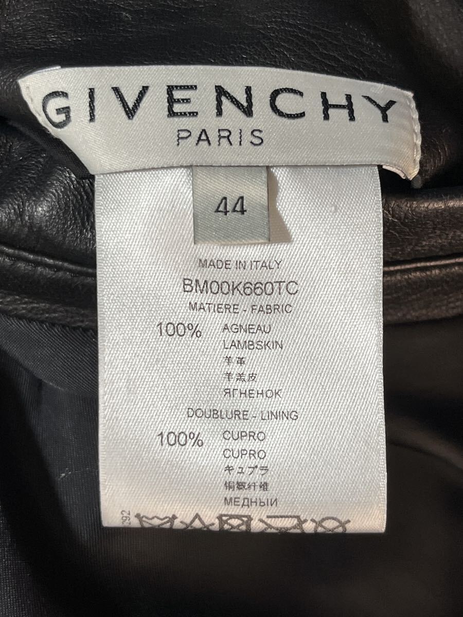 Givenchy ジバンシー　レザージャケット 黒 44_画像8