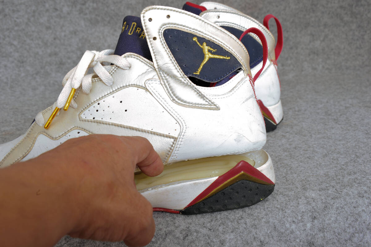 ジャンク　NIKE ナイキ AIR JORDAN 7 エアジョーダン OLYMPIC 1992年製　27Cm　JUNK_剥がれています