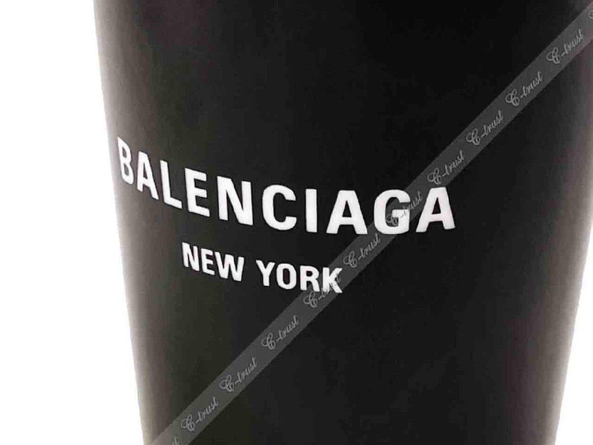 J563(B-N).. BALENCIAGA バレンシアガ コーヒー マグ カップ NEWYORK ニューヨーク ロゴ ★ 1011 ブラック_画像4