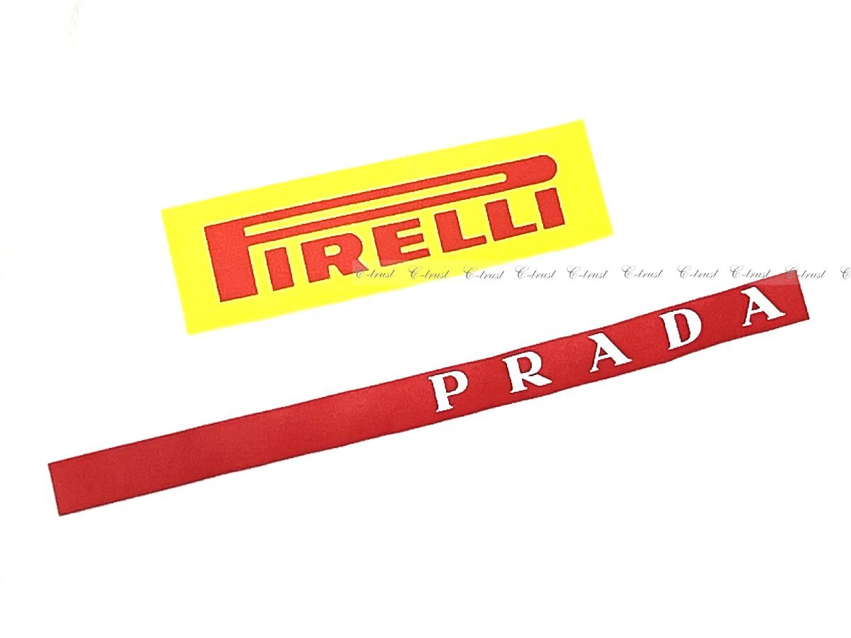 K502-37.. PRADA × PIRELLI コラボ プラダ ピレリ シャツ ロゴ 長袖 メンズ イタリア製 LC15D F62 F0009 ★ ホワイト_画像4