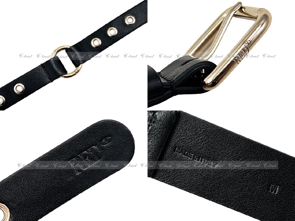 K807-M.. Red Valentino レッドヴァレンティノ BELT ベルト ポーチ ケース レザー 小物入れ ロゴ イタリア製 新品 ★ ブラック_画像8