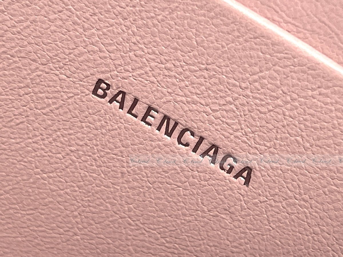 K887.. BALENCIAGA バレンシアガ BAG バッグ CASH POUCH ドキュメントケース クラッチ ポーチ ロゴ イタリア製 ★ 6990 POWDER PINK_画像8