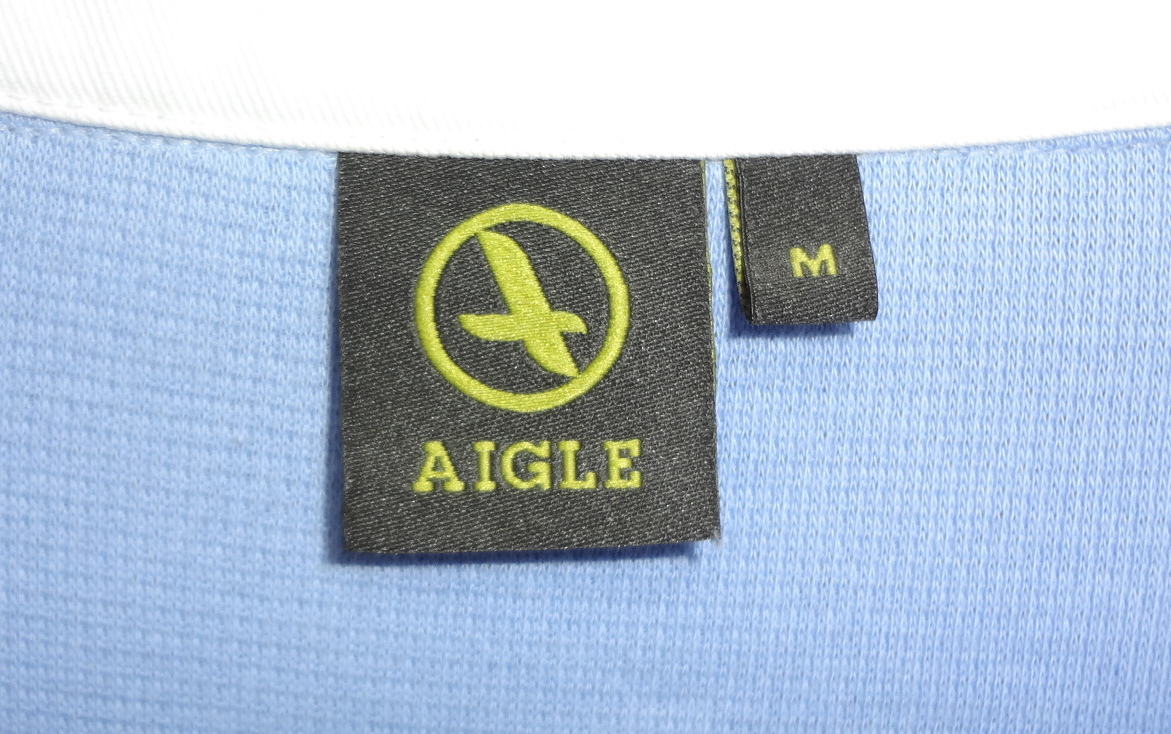 AIGLE（エーグル）半袖シャツ サイズ M　ライトブルー_画像2