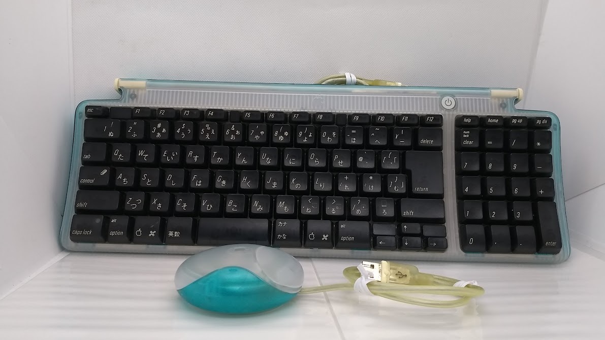 ●Apple 純正 USBキーボード グラファイト M2452/マウス　Ｍ4848 ケーブル長約2m 【動作OK】_画像1