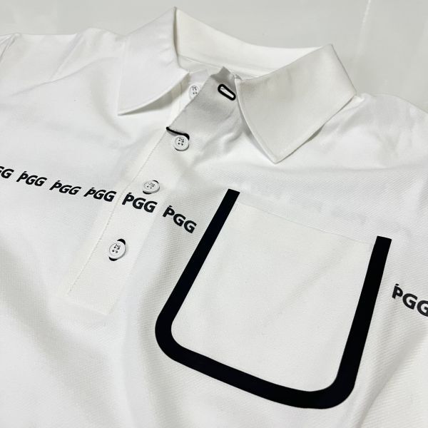 【新品・正規品】「 P G G 」 by PEARLY GATES パーリーゲイツ /メンズ 半袖 ポロシャツ WH《サイズ6》