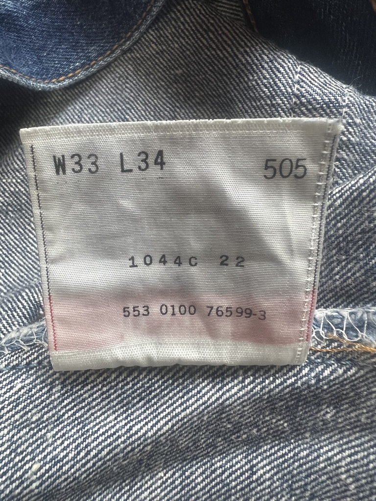 ★☆【メンズファッション】Levi's リーバイス 505-03 デニム W33 L34 ジーンズ　ボタン刻印553 米国製☆★_画像7