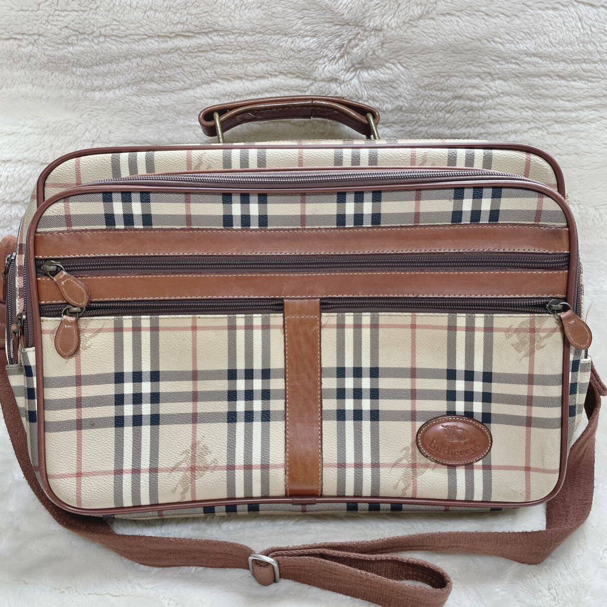 希少 BURBERRY PVC 2way メッセンジャーバッグ ビジネスバッグ 希少 BURBERRY PVC 2way メッセンジャーバッグ ビジネスバッグ