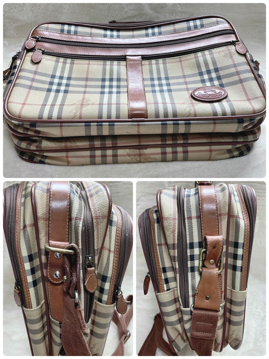 希少 BURBERRY PVC 2way メッセンジャーバッグ ビジネスバッグ 希少 BURBERRY PVC 2way メッセンジャーバッグ ビジネスバッグ