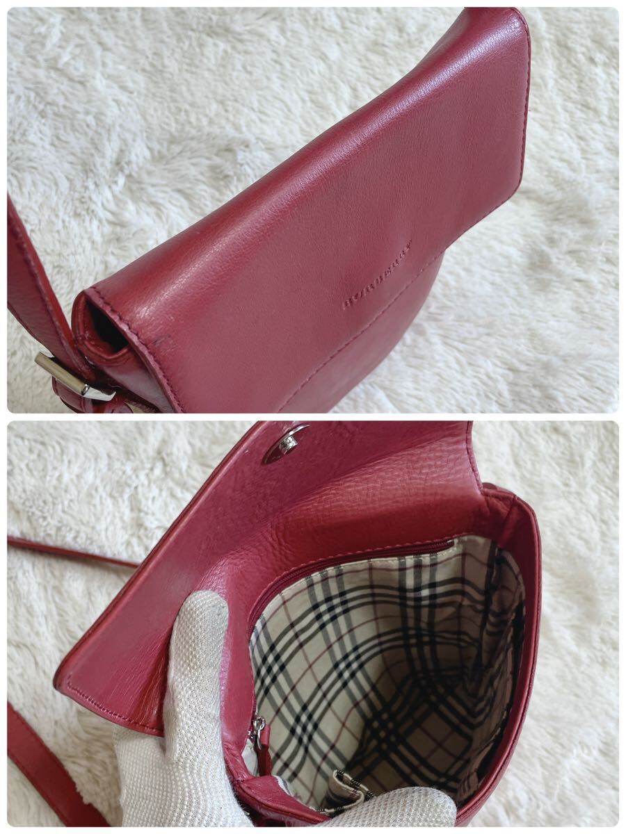 希少 BURBERRY オールレザー ノバチェック ロゴ ショルダー 希少 BURBERRY オールレザー ノバチェック ロゴ ショルダー