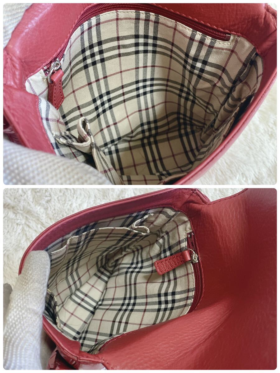 希少 BURBERRY オールレザー ノバチェック ロゴ ショルダー 希少 BURBERRY オールレザー ノバチェック ロゴ ショルダー
