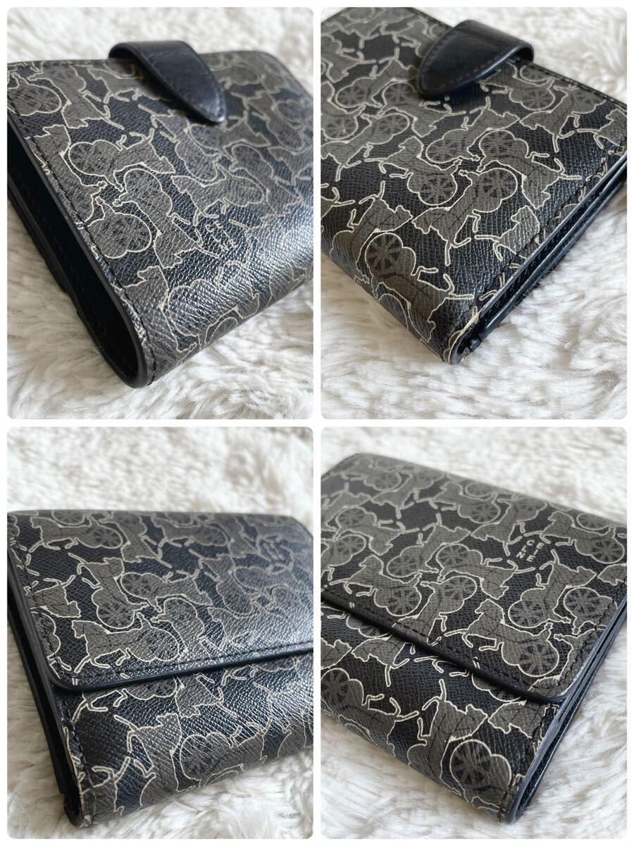 CELINE Wホック財布 サルキー ロゴグラム 馬車柄 コンパクト CELINE Wホック財布 サルキー ロゴグラム 馬車柄 コンパクト