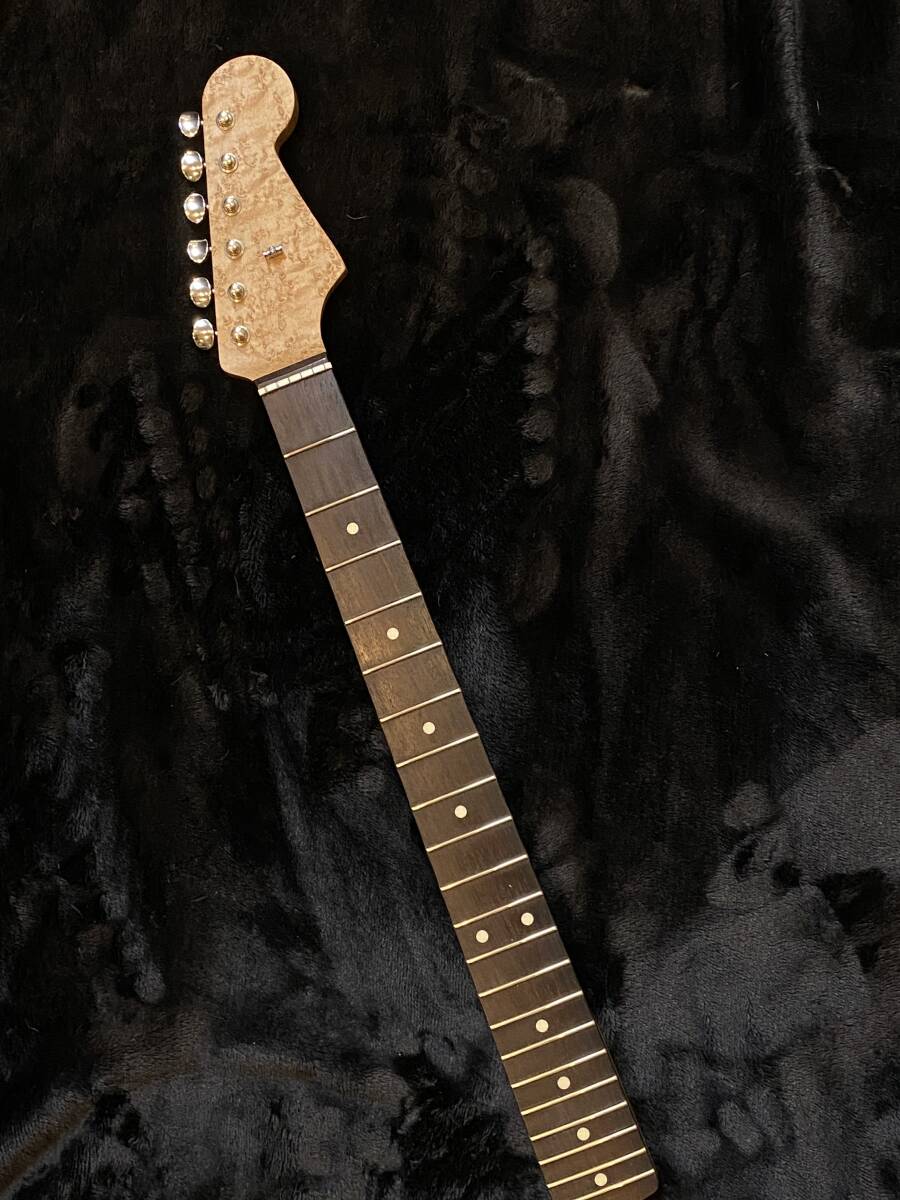 Musikraft Strat Neck 5A birdseye maple 21f EVO gold fret Aged Oil Dark Rosewood_画像2