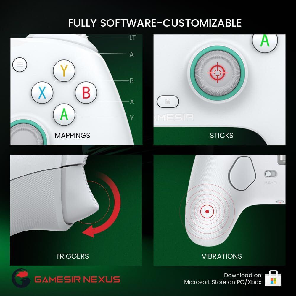 GameSir G7 SE 有線コントローラー Xbox One/Xbox Series X|S/PC用 ゲームパッド ホール効果採用ジョイスティック 3.5mmオーディオジャックの画像6