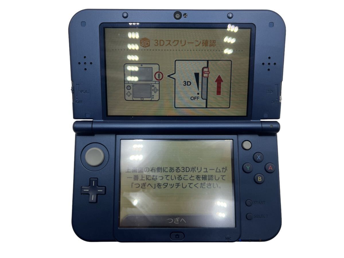 動作確認 初期化済 newニンテンドー 3DS LL RED-001 本体 メタリックブルー_画像2