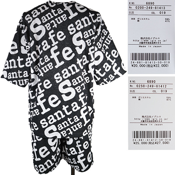 * Santa Fe LL(50) верх и низ в комплекте 24 новый продукт весна лето мужской Logo рисунок пирог ru. минут рукав футболка + шорты сделано в Японии tp249-81413-019