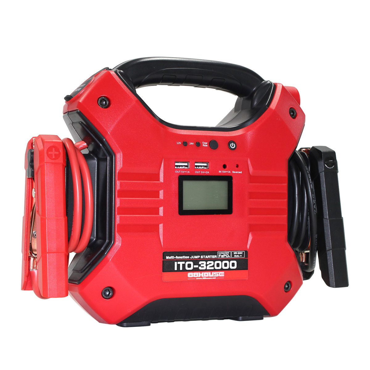  stock number pcs! great popularity! high capacity Li-FePO4 ITO 32000mAh 12V 24V combined use Lynn acid iron lithium ion Jump starter protection circuit built-in L1614 88