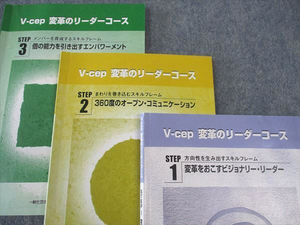 WL04-038 日本経営協会 Vcep 変革のリーダーコース STEP1/2/3 1998 計3冊 23S4B_画像2