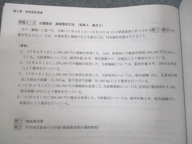 WF12-107 CPA会計学院 公認会計士講座 財務会計論(計算) 個別計算問題集1～6 2023/2024年合格目標 未使用品 計6冊 47M4D_画像4