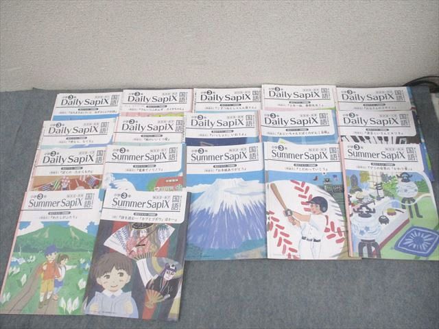 WN11-079 SAPIX 小3 国語 デイリー/サマーサピックス 2022年度版 通年セット 計17冊 74R2D