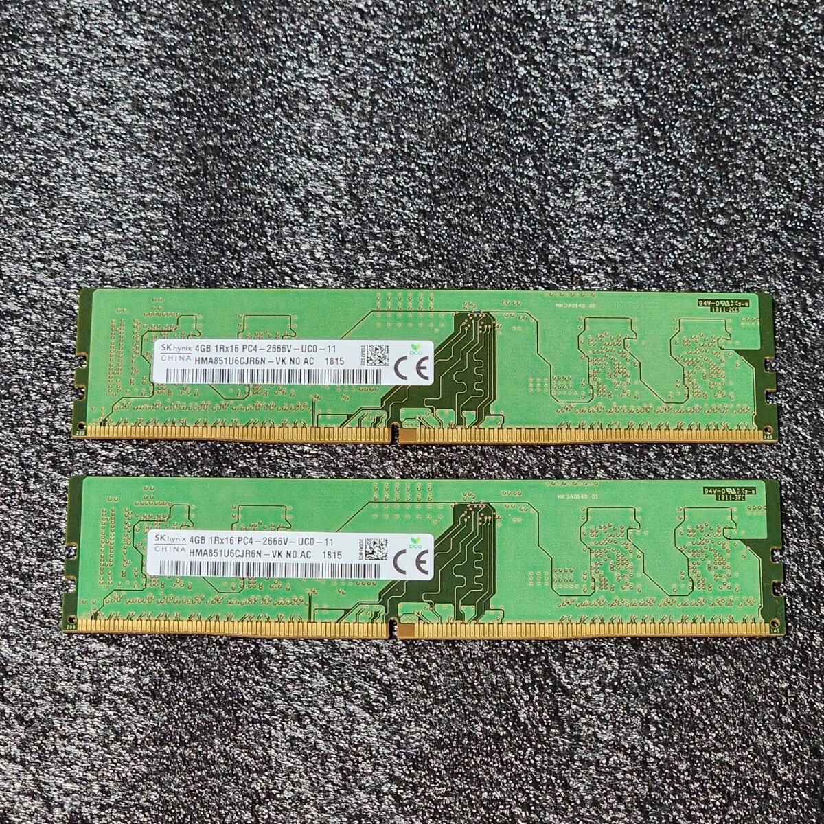 SK HYNIX DDR4-2666MHz 8GB (4GB×2枚キット) HMA851U6CJR6N-VK 動作確認済み デスクトップ用 PCメモリ 