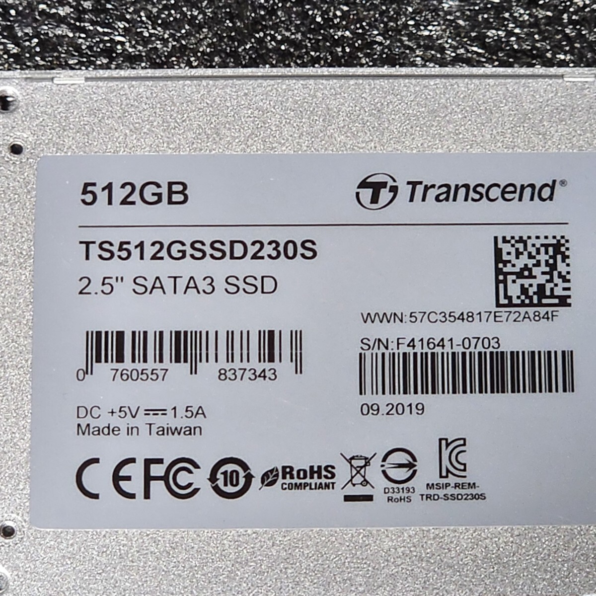 Transcend SSD230S(TS512GSSD230S) 512GB SATA SSD 正常品 2.5インチ内蔵SSD フォーマット済 PCパーツ 動作確認済 480GB 500GB_画像3