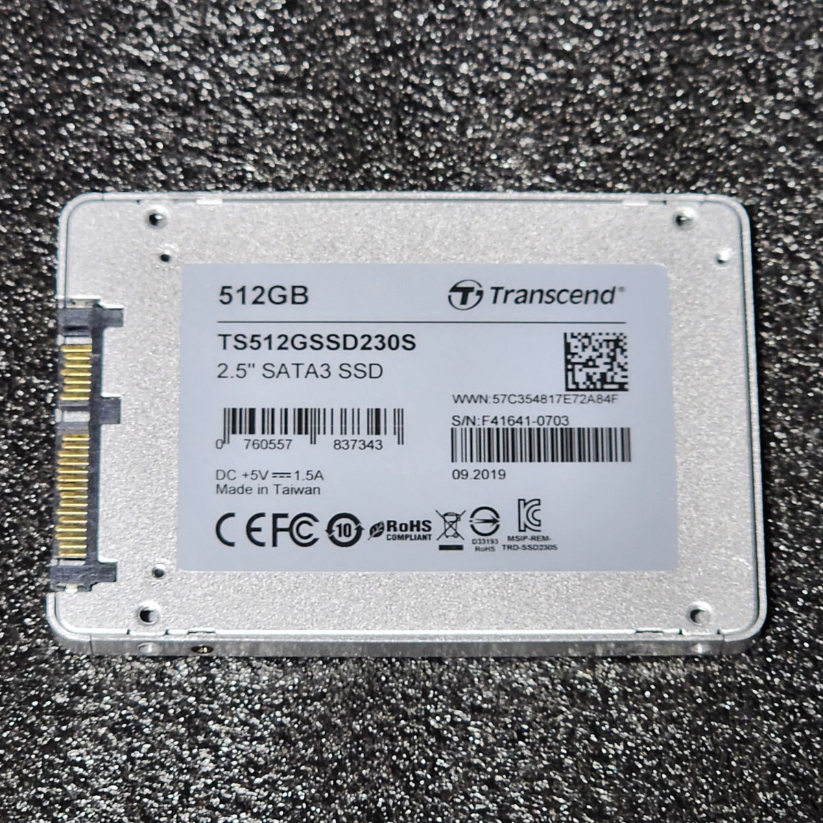 Transcend SSD230S(TS512GSSD230S) 512GB SATA SSD 正常品 2.5インチ内蔵SSD フォーマット済 PCパーツ 動作確認済 480GB 500GB_画像2